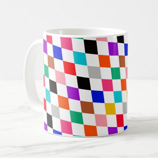 Design für mehrfarbiges Harlequin Diamonds Kaffeetasse (Von Creator hochgeladen)