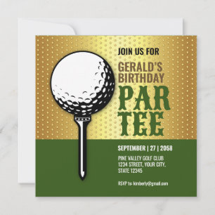 Design für Minimalistisches Golf-Party Einladung