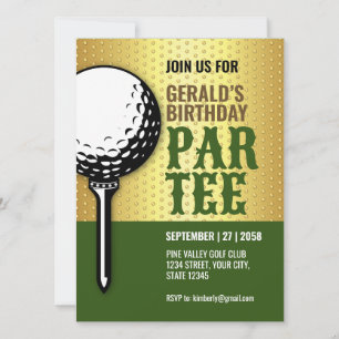 Design für Minimalistisches Golf-Party Einladung