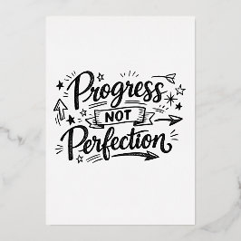 Design für Motivationszitat Fortschritt Nicht Perf Folieneinladung