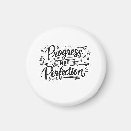 Design für Motivationszitate: Fortschritt statt Pe Magnet