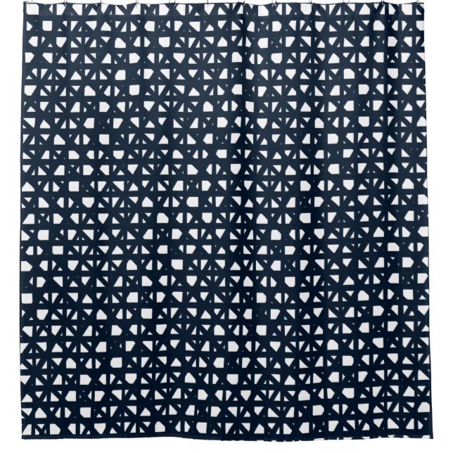 Design für Navy und White Cards Duschvorhang (Vorderseite)