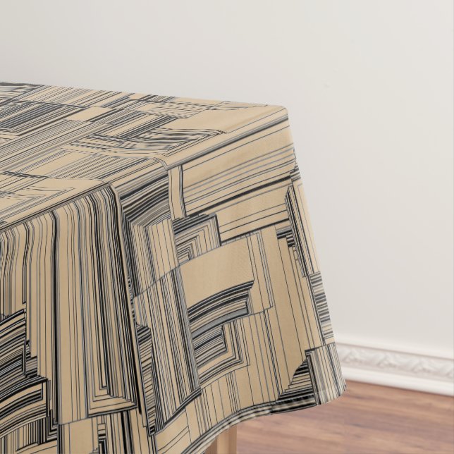 Design für Schwarz und Tan Art Deco Tischdecke (Beispiel)