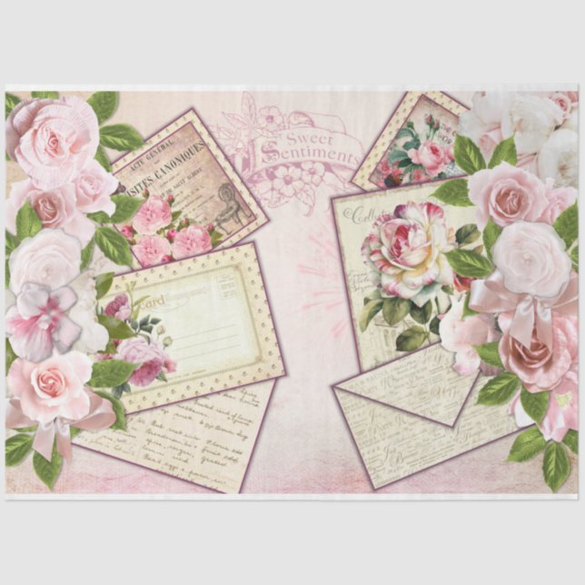 Design für Shabby Chicen 8 Seidenpapier (Vorderseite)