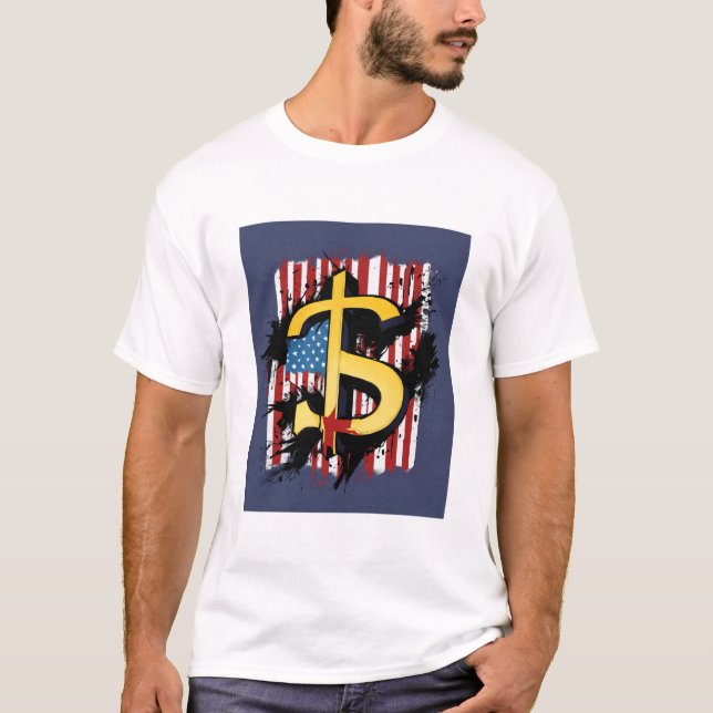 Design für t Shirt Ein Dollarzeichen mit beißender (Vorderseite)