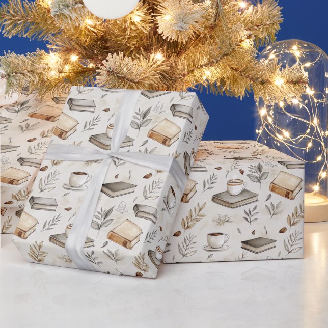 Design für Vintage-Buchliebhaber Geschenkpapier (Feiertage)