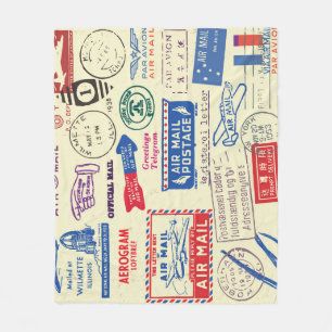 Design für Vintage-Dokument-Stempel-Set. Fleecedecke
