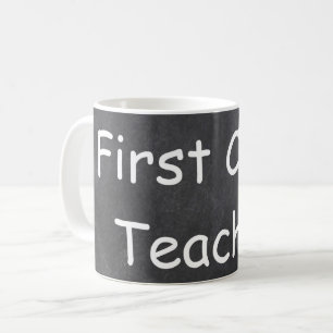 Design-Geschenk für Chalkboard-Lehrer der ersten K Kaffeetasse