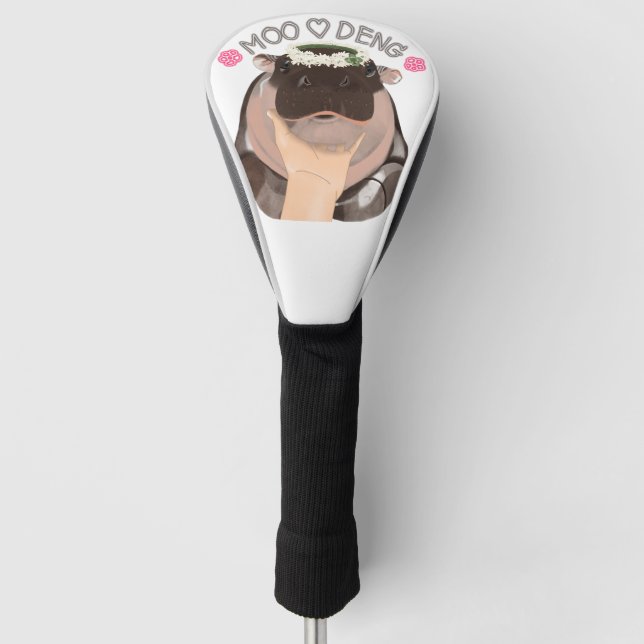 Design Golf Head Cover "Moo Deng" Golf Headcover (Vorderseite)