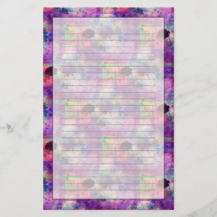 Design grün, lila Textur Wasserfarbe Briefpapier