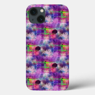 Design grün, lila Textur Wasserfarbe Case-Mate iPhone Hülle