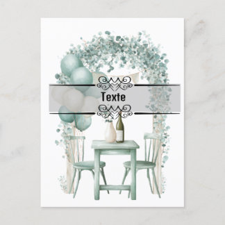 Design Grüne Einladung zur Personalisierung