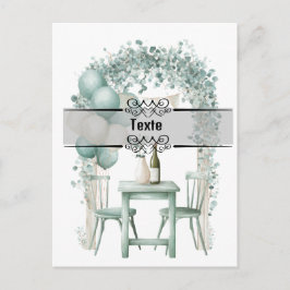 Design Grüne Einladung zur Personalisierung