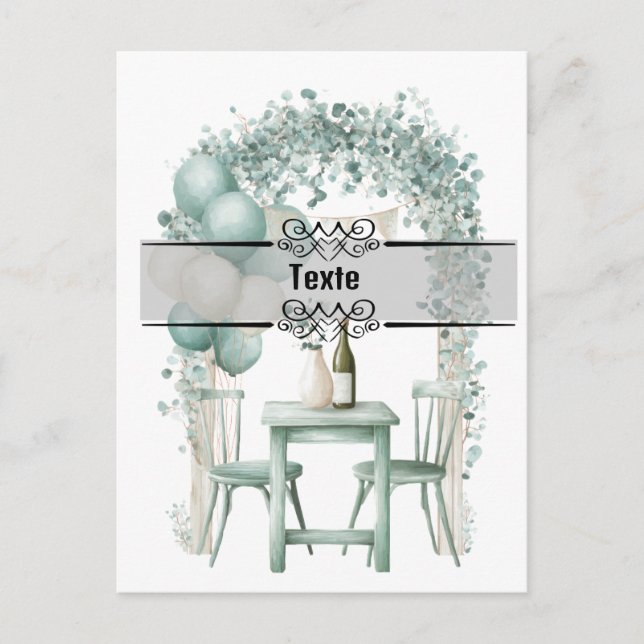 Design Grüne Einladung zur Personalisierung (Vorderseite)