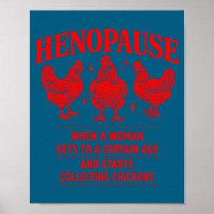 Design Hennenpause Huhn Humor Bauernhof Geflügel Poster