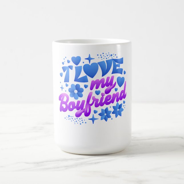 Design - Ich liebe meinen Freund Kaffeetasse (Mittel)