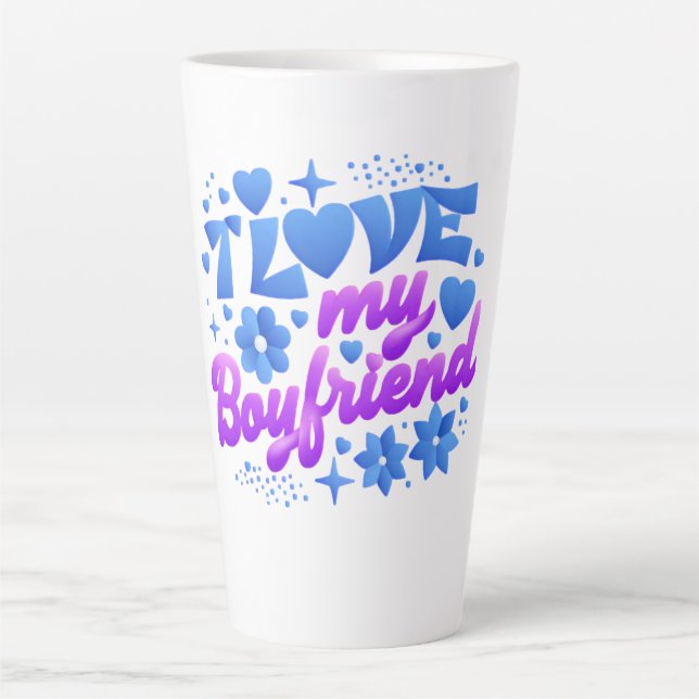 Design - Ich liebe meinen Freund Milchtasse (Vorderseite)
