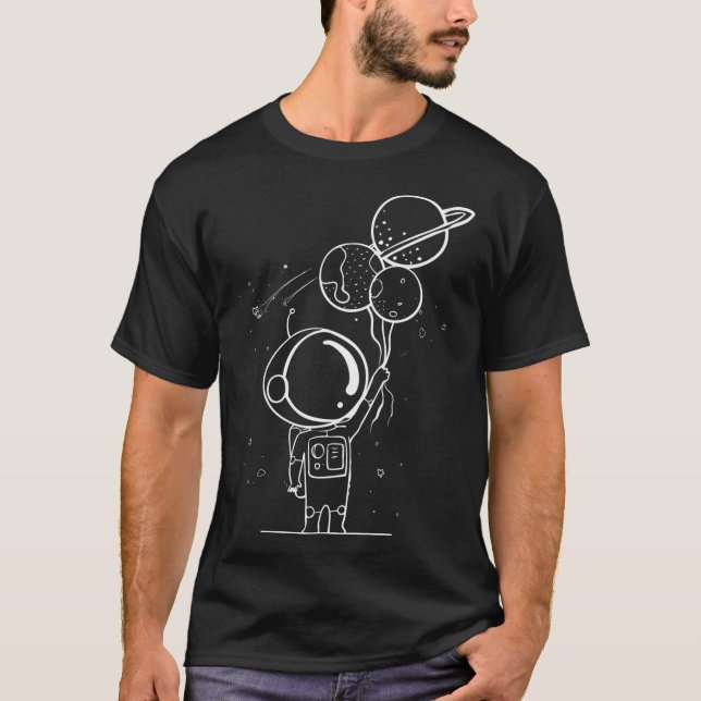 Design-Ideenprodukt für Astronauten T-Shirt (Vorderseite)
