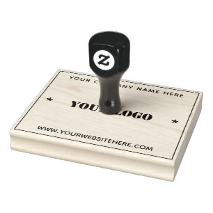 Design Ihrer eigenen Logo-Briefmarke-Vorlage Gummistempel