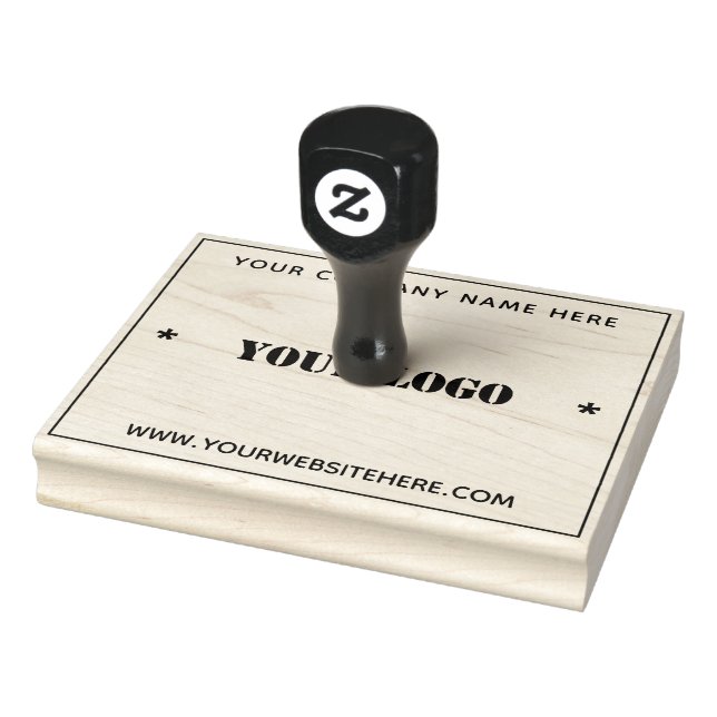 Design Ihrer eigenen Logo-Briefmarke-Vorlage Gummistempel (Stempel)