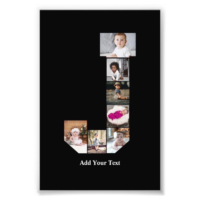 Design Ihres eigenen Letter J Foto Collage Poster (Vorne)
