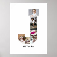 Design Ihres eigenen Letter J Foto Collage Poster