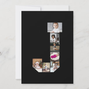 Design Ihres eigenen Letter J Foto Collage Poster Karte
