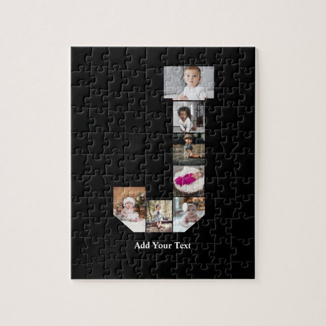Design Ihres eigenen Letter J Foto Collage Poster Puzzle (Vertikal)