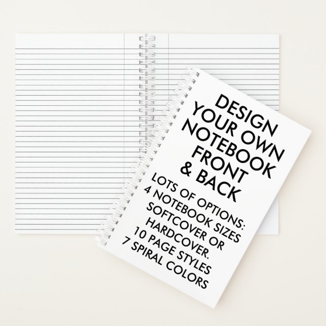 Design Ihres eigenen Spiralnotebooks 5.5" x 8.5" Notizbuch (Innen)