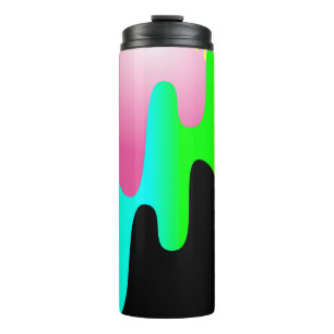 Design-Illustrationsrahmen mit Kreis-Konzeptkunst, Thermosbecher