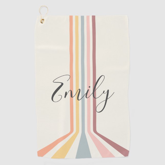 Design im Retro-Stil Golfhandtuch (Vorderseite)