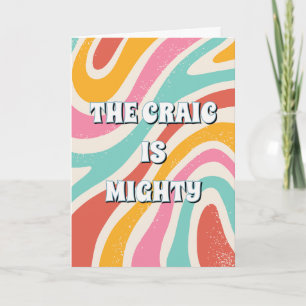 Design im Stil der 70er Jahre irisch The craic is Karte