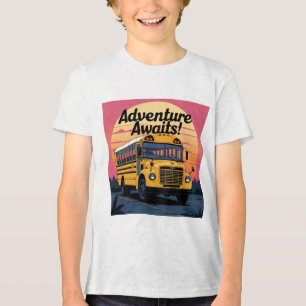 Design im Stil eines alten Schulbusses Tri-Blend Shirt