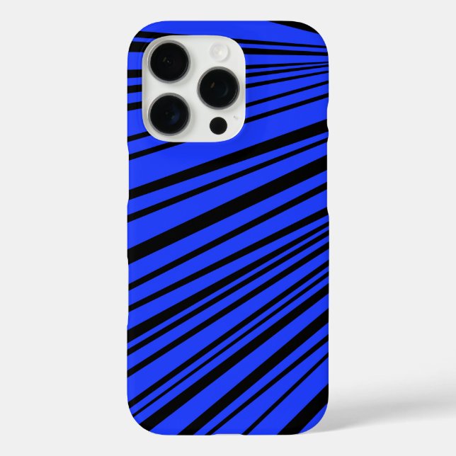 Design in Schwarz und Blau Case-Mate iPhone Hülle (Rückseite)