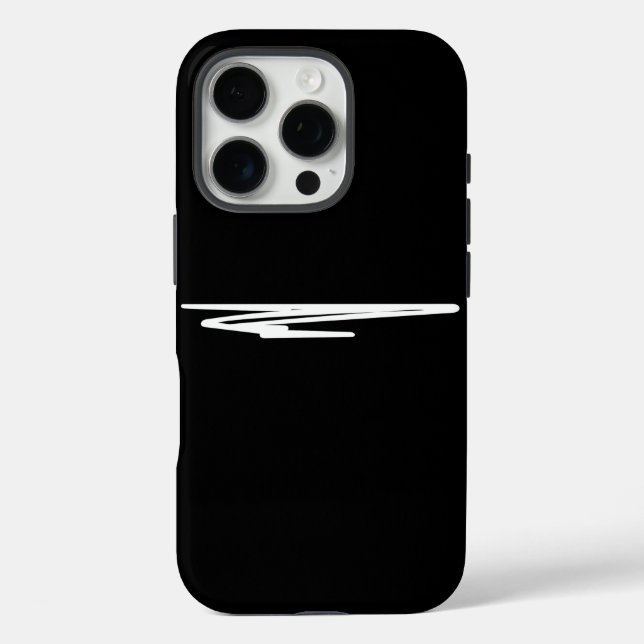 Design in Schwarz und Weiß Case-Mate iPhone Hülle (Rückseite)