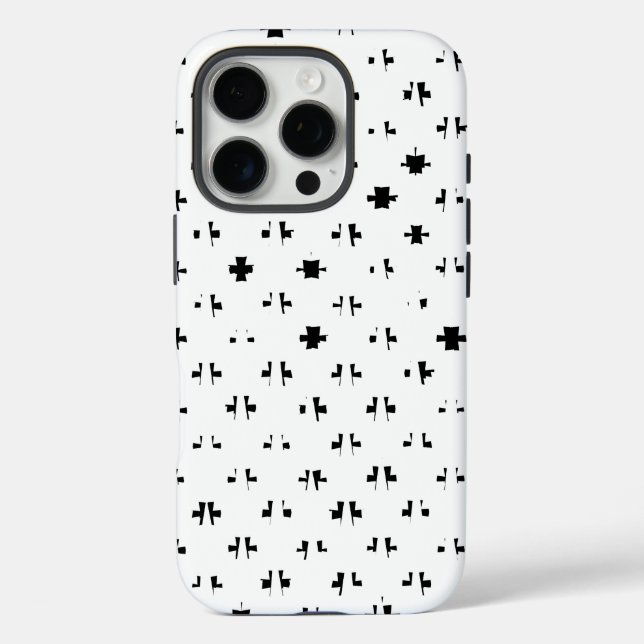 Design in Schwarz und Weiß Case-Mate iPhone Hülle (Rückseite)