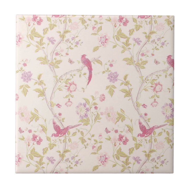 Design-Keramik für Orientalische Vögel und Branche Fliese (Vorderseite)