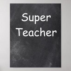 Design-Klasse für Super-Teacher-Chalkboard Poster