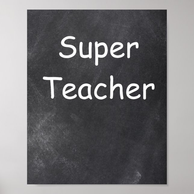 Design-Klasse für Super-Teacher-Chalkboard Poster (Vorne)