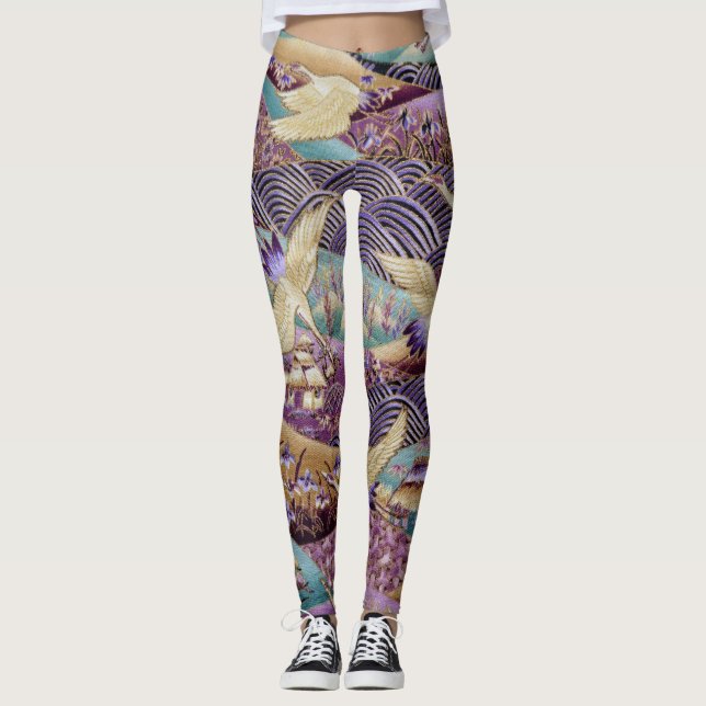 Design-Leggings für japanische Kunstdruckmuster Leggings (Vorderseite)