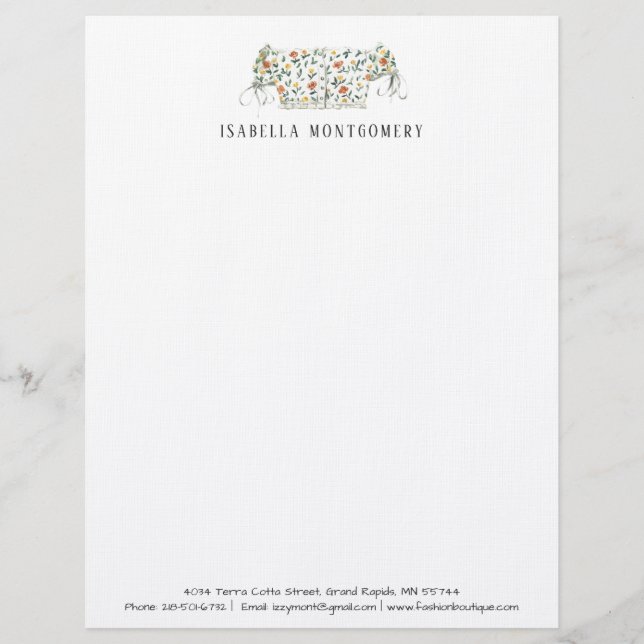 Design-Letterhead für Aquarellfarben Personalisier Briefbogen (Vorderseite)
