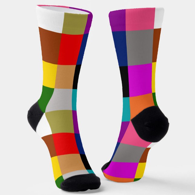 Design mehrfarbiger, feiner Farbblöcke Socken (Von Creator hochgeladen)