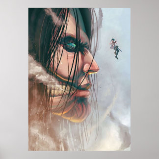 Design Mikasa X Eren Poster