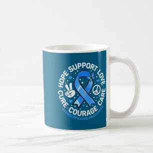 Design mit blauem Band für Hydrocephalus-Bewusstse Kaffeetasse