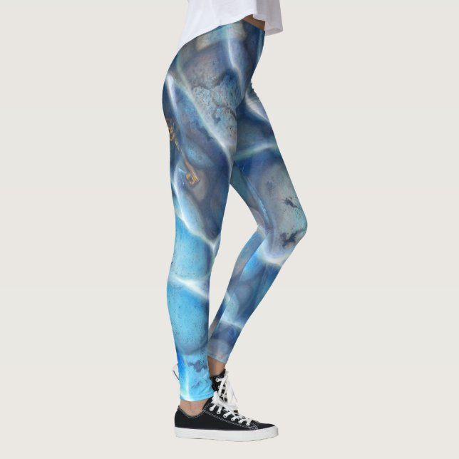 Design mit blauem transparentem Wasser Leggings (Rechts)
