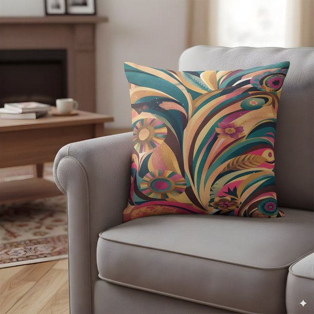 Design mit böhmischen Farben Kissen (Von Creator hochgeladen)