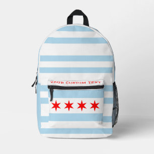 Design mit der Flagge von Chicago, Stolz der Stadt Bedruckter Rucksack