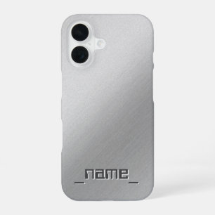 Design mit gebürstetem Metall - iPhone 16 Hülle