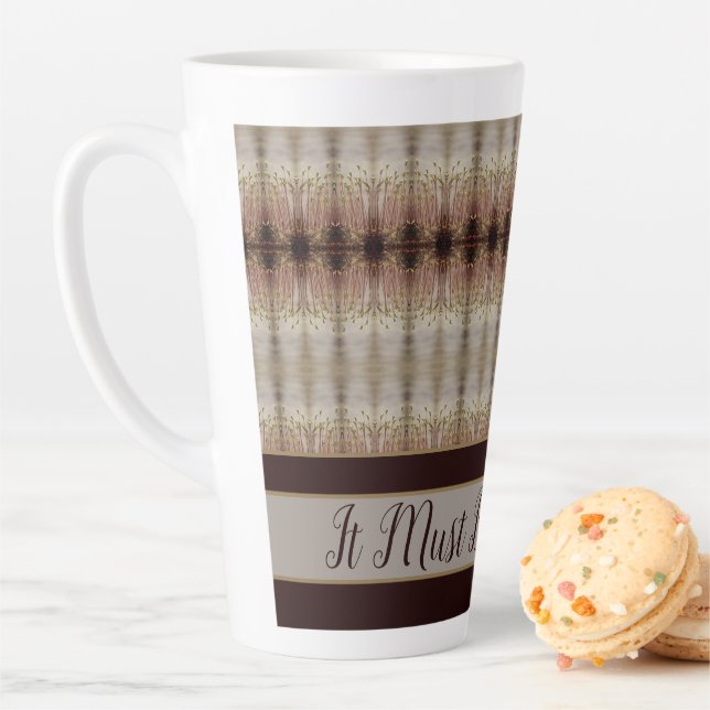 Design mit grauem Dekorationsmuster Milchtasse (Beispiel)