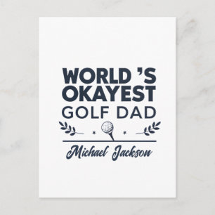 Design mit individuellem Namen: Weltbester Golf-Va Feiertagspostkarte